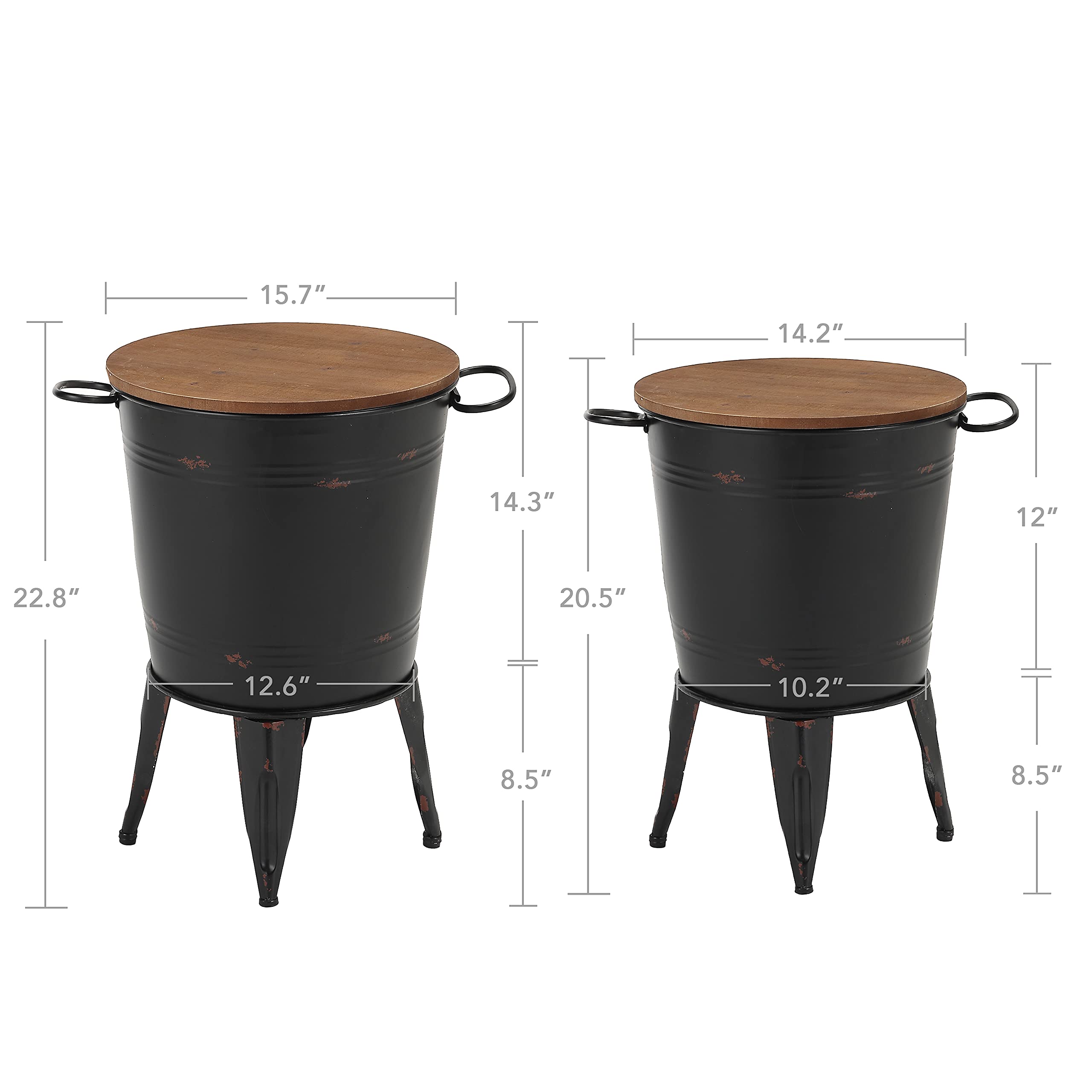 Amazon.com: Rustic Storage Farmhouse Accent Side Table, Antique
